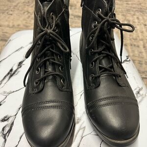 Black Leather Women's Boots